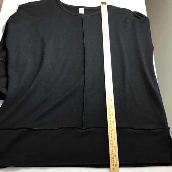 Spanx xs black perfect length crewneck pullover sweatshirt dolman sleeves cozy - Picture 7 of 7